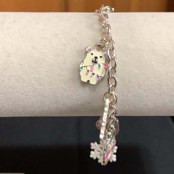 Claire's silver tone winter theme charm bracelet - Picture 3 of 6